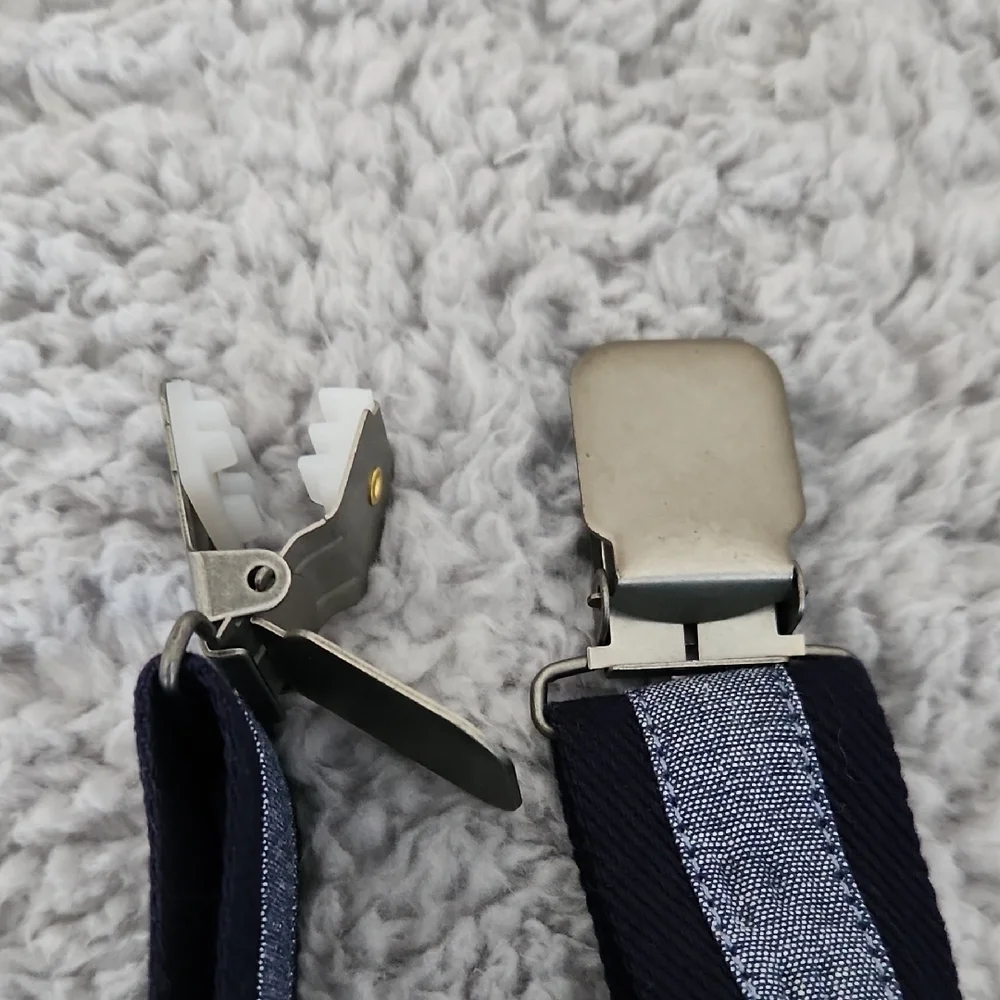 Gymboree Kids Bow Tie & Suspenders Set Navy & Denim Ages 6+‎ Adjustable